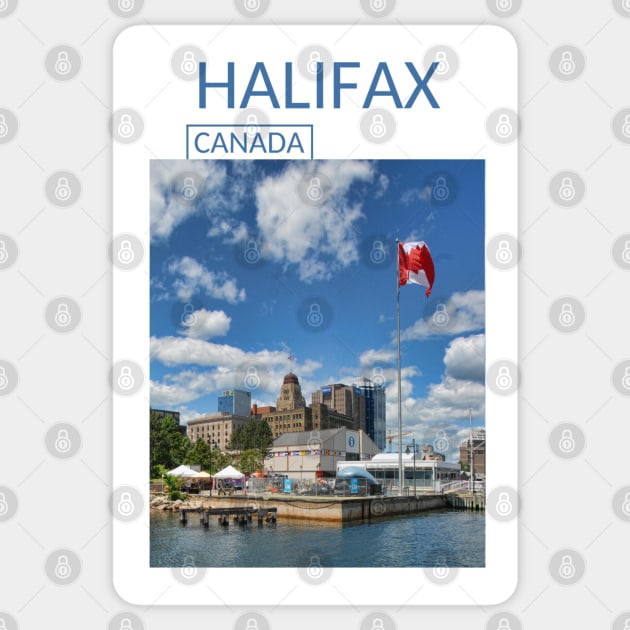 Halifax Nova Scotia Canada Souvenir Gift for Canadian Citizens T-shirt Apparel Mug Notebook Tote Pillow Sticker Magnet Sticker by Mr. Travel Joy